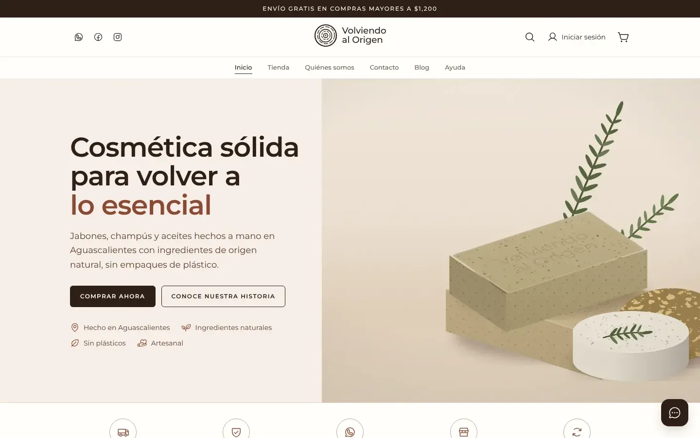 Prototype home page on desktop